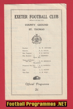 Exeter Rugby v Headingley 1948 – 1940s Old Rugby Programme