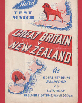 Great Britain Rugby v New Zealand 1947 – Odsal Stadium Bradford