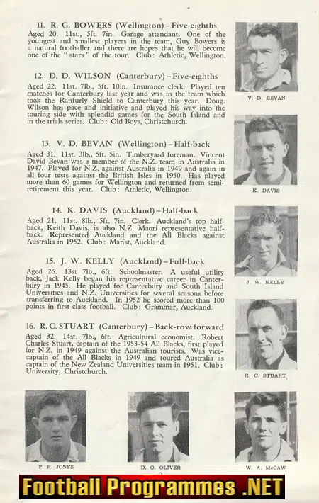 London Counties v New Zealand 1953 - Welsh Trials Match Twickers