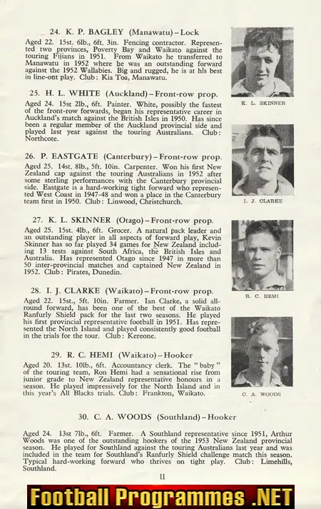 London Counties v New Zealand 1953 - Welsh Trials Match Twickers