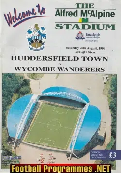 Huddersfield Town v Wycombe Wanderers 1994 – 1st Match McAlpine