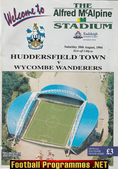Huddersfield Town v Wycombe Wanderers 1994 – 1st Match McAlpine