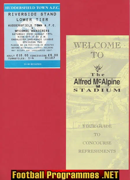 Huddersfield Town v Wycombe Wanderers 1994 - 1st Match McAlpine