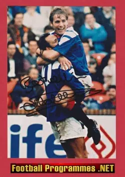 Glasgow Rangers Mark Hateley Autograph Signed Photograph