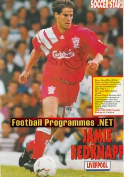 Liverpool Jamie Redknapp Autograph Picture 1990's