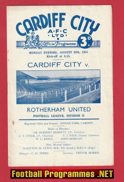 Cardiff City v Rotherham United 1951 – 1950s