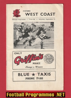Canterbury Rugby v West Coast 1954 – New Zealand – NZ
