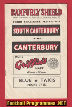 Canterbury Rugby v South Canterbury 1954 – New Zealand – NZ