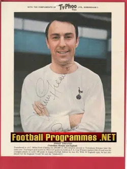 Tottenham Hotspur Jimmy Greaves Signed Autograph Typoo Tea Card
