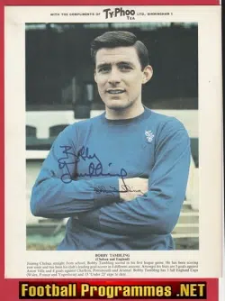 Chelsea Bobby Tambling Signed Autograph Typoo Tea Card