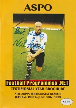 Neil Aspin Testimonial Benefit Match Port Vale 1999 - SIGNED