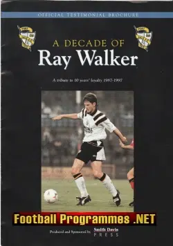 Ray Walker Testimonial Benefit Match Port Vale 1997 - SIGNED