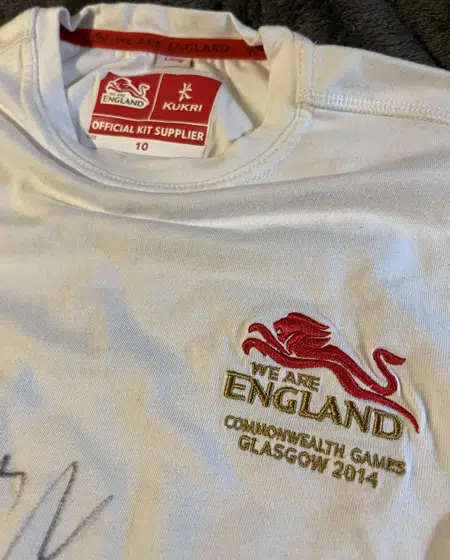 England Commonwealth Games Glasgow Multi Signed T Shirt 2014