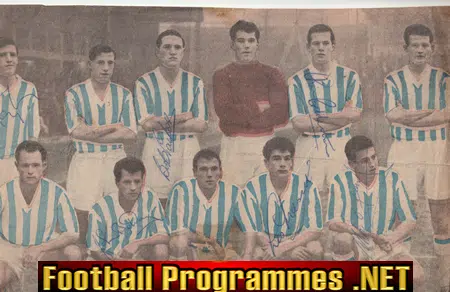 Huddersfield Town Football Club Multi Signed Autographed 1961