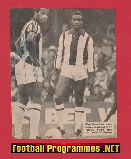 West Bromwich Albion Cyrille Regis Autograph Signed Picture