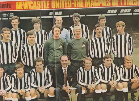 Newcastle United Football Club Multi Signed Autographed 1969