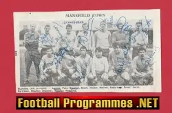 Mansfield Town Football Club Multi Signed Autographed 1968