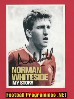 Manchester United Norman Whiteside Autograph Signed Man Utd 80's