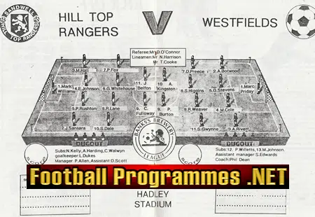 Hill Top Rangers v Westfields 1994 - Hadley Stadium Hadwell