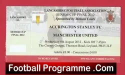Accrington Stanley v Manchester United 2012 – Senior Cup Final T