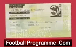 Andora v England 2008 – Football Ticket