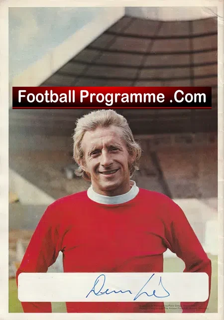 Denis Law Testimonial Benefit Manchester United Autograph Signed
