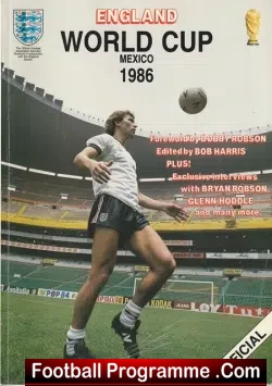 England World Cup Official Souvenir Mexico - 1986 - football programme