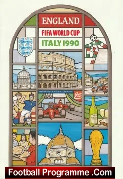 England World Cup Official Souvenir Italy – 1990 Multi SIGNED