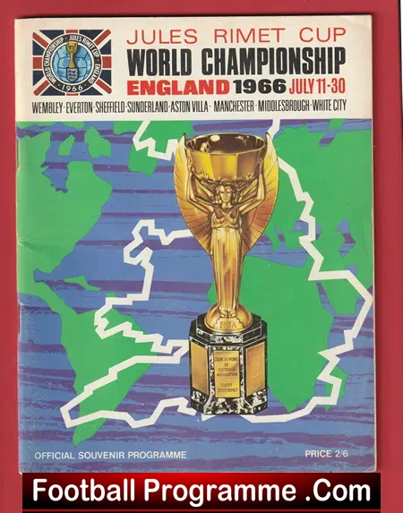 England World Cup Tournamant Brochure Programme 1966