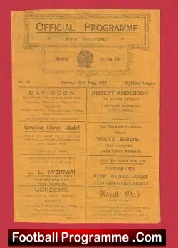 Huntly v Buckie Thistle 1953 – Highland League Scotland