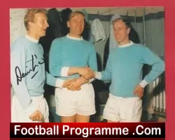 Manchester United Denis Law Autograph Signed Man Utd Man City