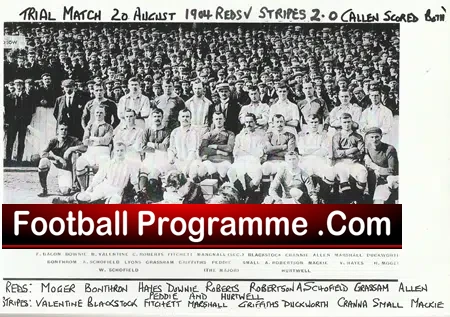 Manchester United Football Club Team Picture Trials 1904 Reds