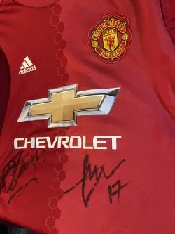 Manchester United Multi Signed Football Shirt 2019 – Shaw + Fred
