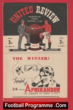 Manchester United v Grimsby Town 1947 – Man Utd 1940s