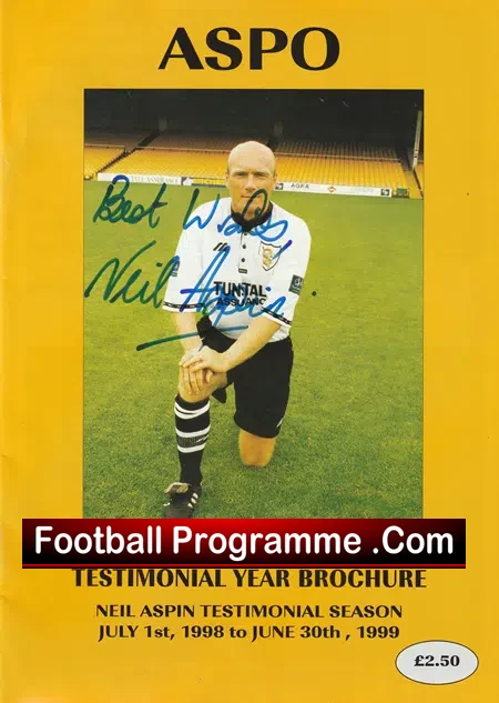 Neil Aspin Testimonial Benefit Match Port Vale 1999 - SIGNED