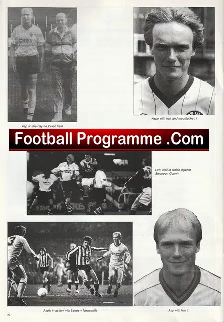 Neil Aspin Testimonial Benefit Match Port Vale 1999 - SIGNED