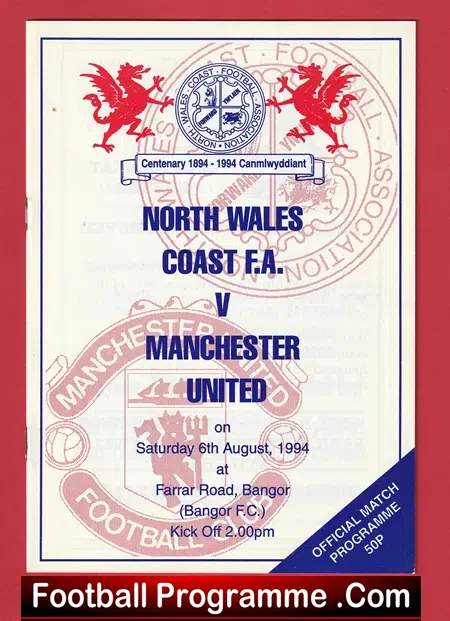 North Wales Coast FA v Manchester United 1994 - Bangor Welsh