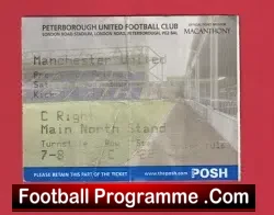 Peterborough United v Manchester United 2007 – Football Ticket