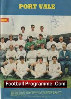 Port Vale Football Club Multi Signed Autographed 1970 - football programme