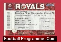 Reading v Manchester United 2012 – Football Ticket