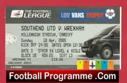 Southend United v Wrexham 2005 Football League Trophy Final