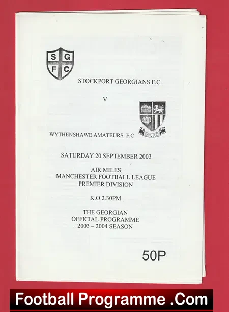 Stockport Georgians v Wythenshawe Amateurs 2003