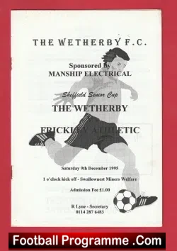 The Weatherby v Frickley Athletic 1995 – Sheffield Senior Cup