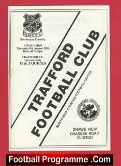 Trafford v Hyde United 1996 – Pre Season Friendly Match