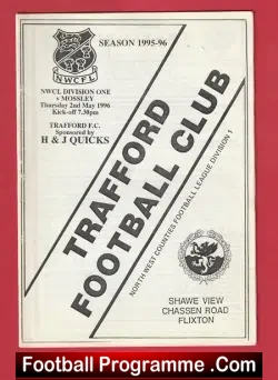 Trafford v Mossley 1996 – Pre Season Friendly Match