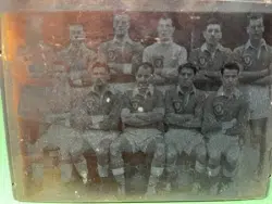 Wales Football Team Original Printers Brass Plate Block 1950s