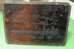 Wales Football Team Original Printers Brass Plate Block 1950s