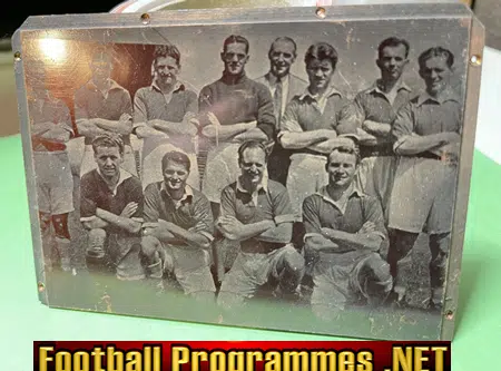 Wales Football Team Original Printers Brass Plate Block 1950s