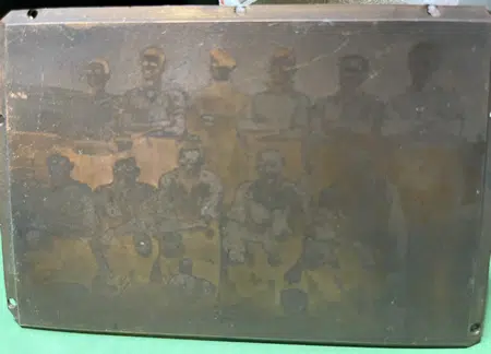 Wales Football Team Original Printers Brass Plate Block 1950s
