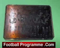 Wales Football Team Original Printers Brass Plate Block 1950s
